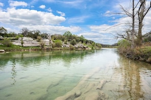 View up river - Guests have private access to the Blanco