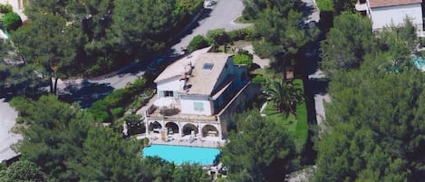 Villa aerial view
