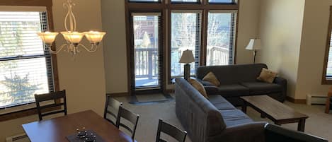 Living room and dining area --open and spacious