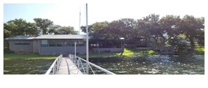 View of LakeHouse from covered deep water boat dock