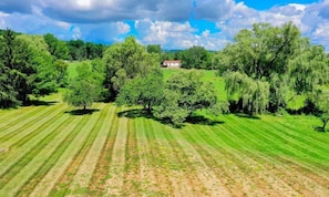 6 acres of beautiful land and can host up to 45 guests for events.