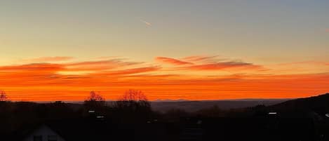 Sonnenuntergang mit Blick auf's Siebengebirge