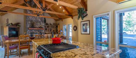 Kitchen overlooking Living room