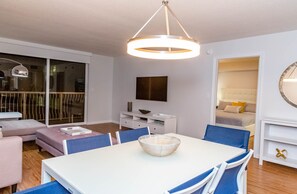 It is fully furnished with a nice decoration.