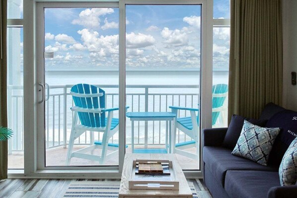 Morning at the beach. Just add coffee and relax!