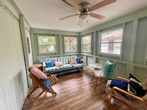 Bright and airy seating area