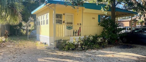 Front View with classic Cedar Key charm. Plenty of boat trailer parking!