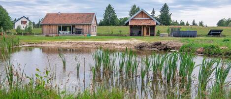 Grass, Building, Natural Landscape, House, Bank, Cottage, Rural Area, Marsh
