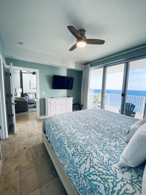 Ocean Front Master-has en suite bathroom and sliders to your luxurious balcony. 