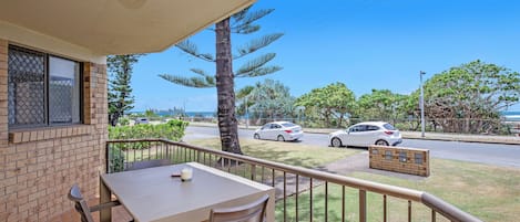 Front balcony overlooking the beach