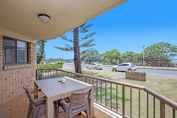 Front balcony overlooking the beach