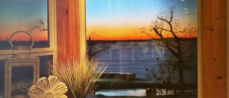 Magnificent sunset views from the 3-season porch