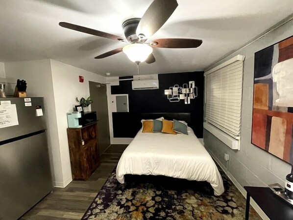 Studio with full bed.