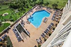 View from the 7th floor of "The Galvestonian".  Enjoy the refreshing pool after a day on the beach!