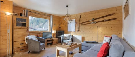 Large chalet style living area