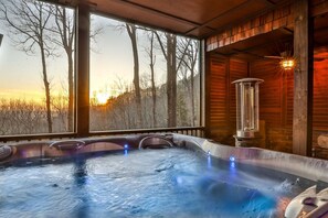 Soak Away Looking Out At The Mountains 
