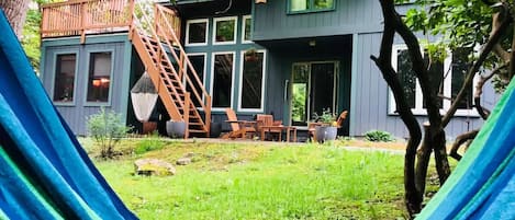 Backyard Tranquility. 

Please note back deck stairs have been removed