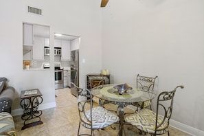 Dining room looking into kitchen