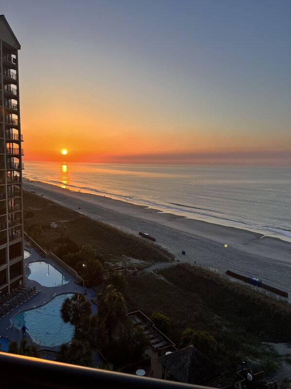 Perfect sunrise from the balcony.