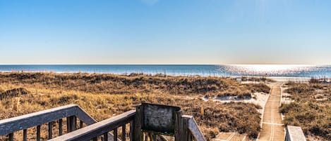 Boardwalk to beach - Rare access from the first floor balcony.