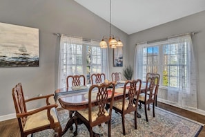 Spacious dining room