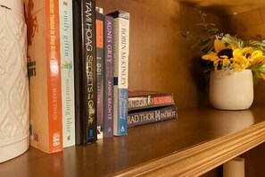 We love to read and want to offer you the opportunity to relax, unwind, and enjoy a good book. 