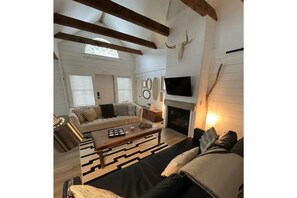 Living room and cathedral ceiling