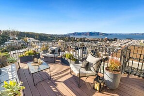 Roof deck accessible from top bedroom 