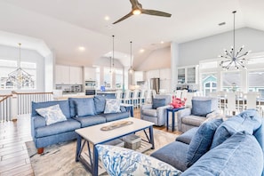 Top-Level Living Room with Deck Access