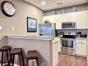 Fully equipped kitchen for culinary adventures.