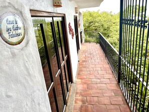 Behind a locked gate, is the exclusive entrance to our unit.
