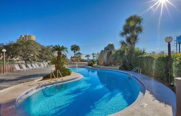 1 of three beautiful pools on the property.