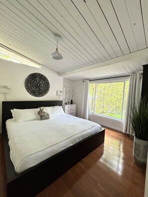 Primary bedroom with King bed and ensuite bathroom