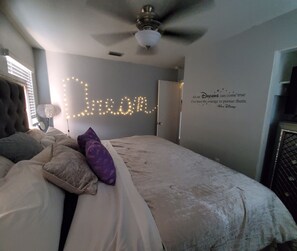 Master bedroom. Going to paint the ceiling dark sky blue and add shooting stars
