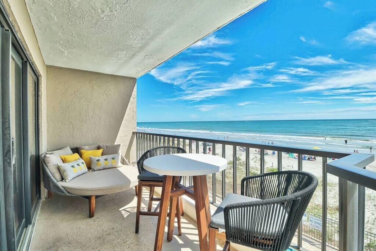 Oceanfront Bliss: Spacious 3BR/3BA with Pool, Large Porch at Cherry Grove Point