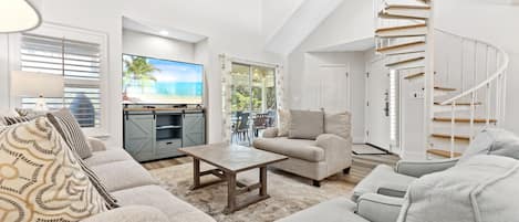 Sliding Glass Doors from Living Area to Oversized Balcony