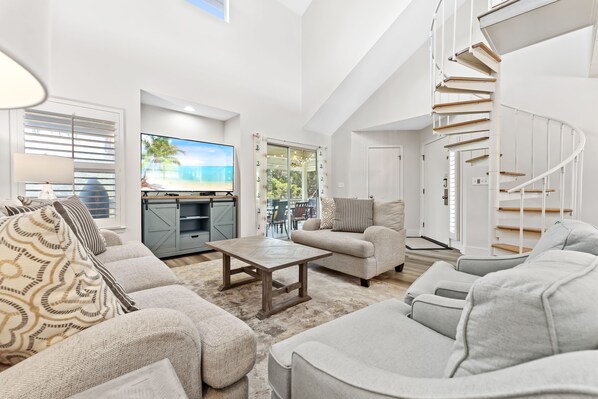 Sliding Glass Doors from Living Area to Oversized Balcony