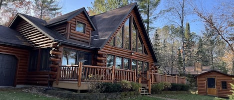 Lakeside view of the Cabin