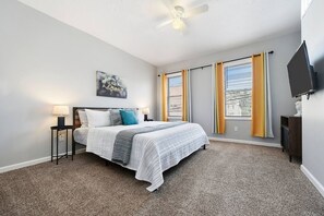 Unwind in this spacious king-sized bedroom.