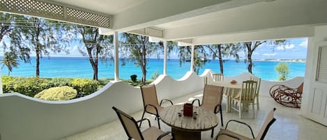 Front balcony with gorgeous ocean views