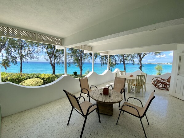 Front balcony with gorgeous ocean views