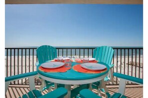 large private balcony outdoor dining