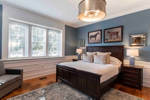 Master Bedroom , King size bed, 50” smart tv, attached full bath and walk in closet