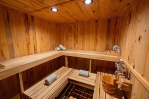 Melt away stress in the sauna