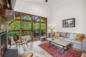 Upstairs Living with View from Deck