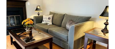 Living area- sofa bed, 55” TV, 5 people can sits comfortably