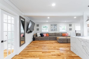 Step through into the living space off the modern kitchen