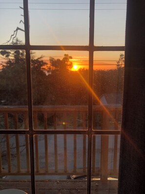 Sunsets are stunning from the living room and front deck!
