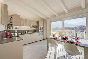 Kitchen and dining area