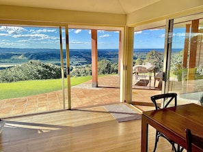 open plan living area onto the pavilion